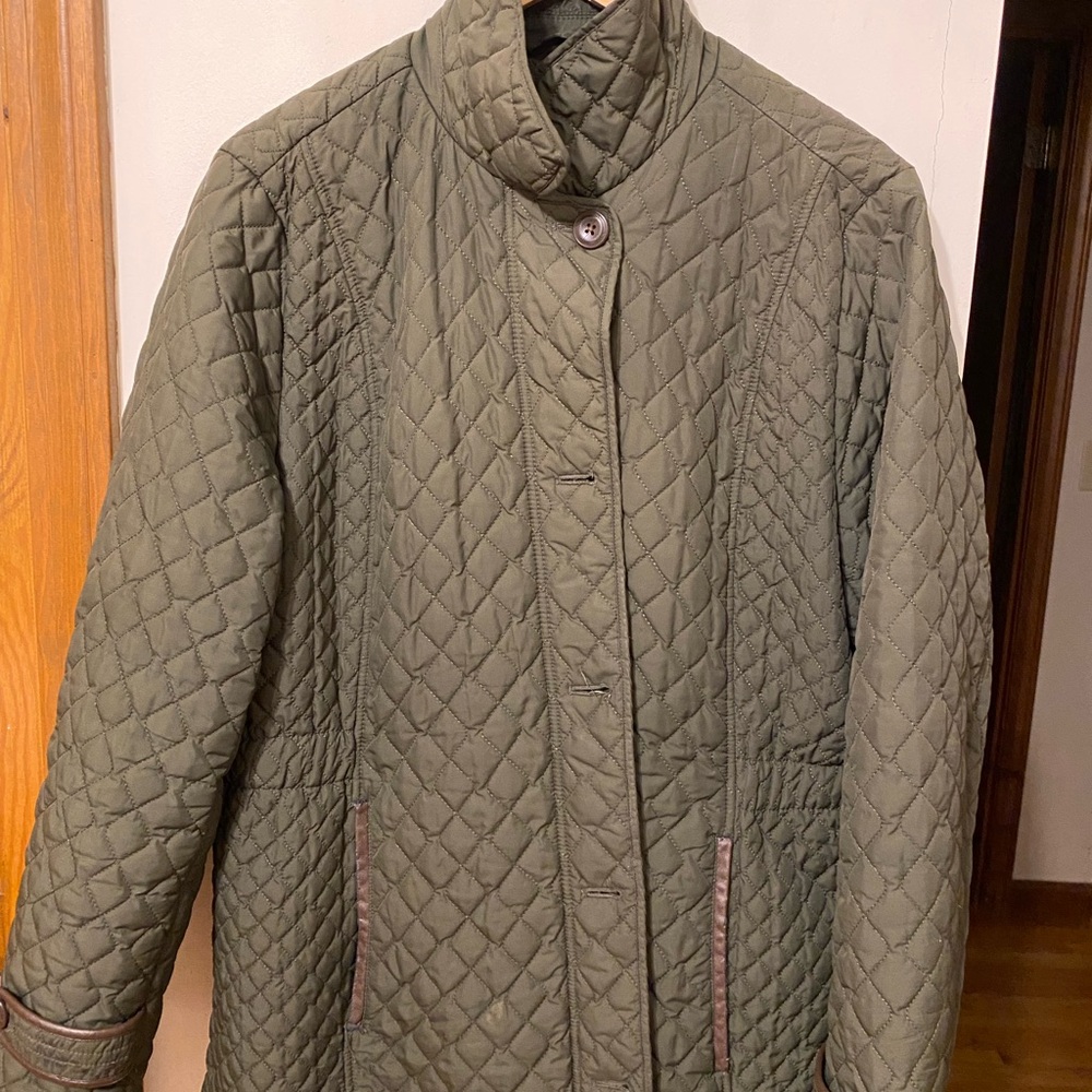 Lands' End Women’s  Olive Quilted Jacket